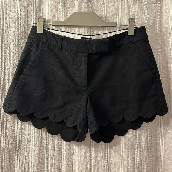J. Crew Black Scalloped Shorts - Picture 1 of 1